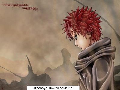 Poze din alte animeuri - Gaara din naruto - W.i.t.c.h. si altele